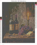 Thumbnail for Grapes and Candle timanttimaalauksen liimapintainen canvas 40x50cm