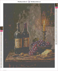 Thumbnail for Grapes and Candle timanttimaalauksen liimapintainen canvas 40x50cm