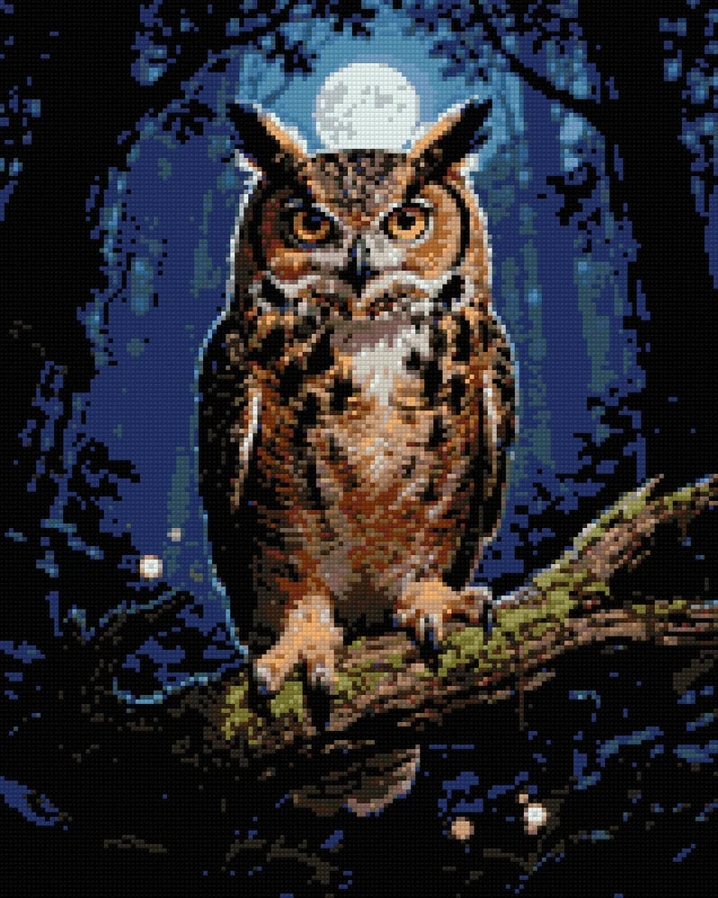 Timanttikuvio - Great Horned Owl