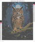 Thumbnail for Great Horned Owl timanttimaalauksen liimapintainen canvas 40x50cm