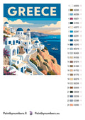 Thumbnail for Värikartta ja ohjeet - Greece Travel Poster 40x50cm