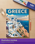 Thumbnail for Valmiin numeromaalauksen havainnekuva - Greece Travel Poster 40x50cm