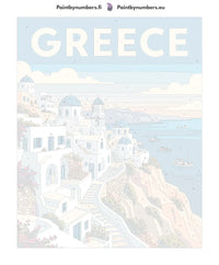 Thumbnail for Numeroitu kangas - Greece Travel Poster 40x50cm