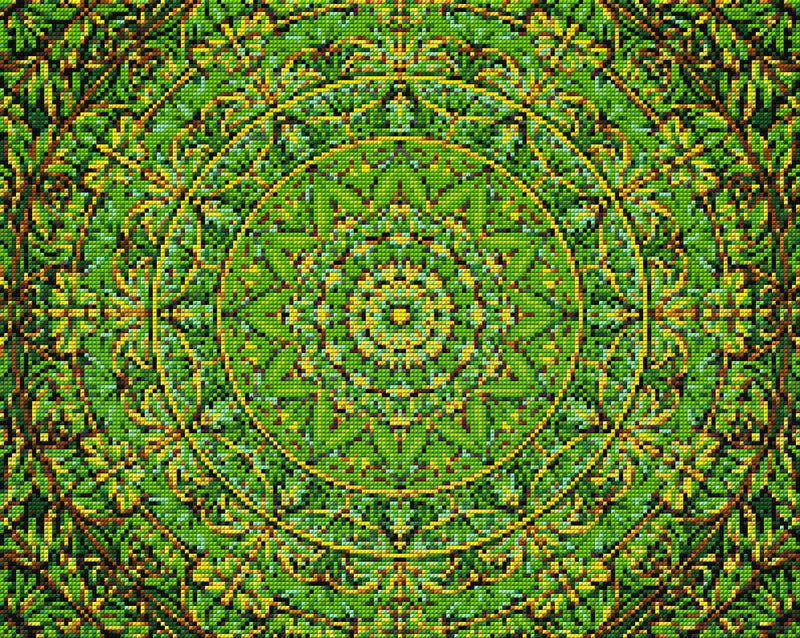 Timanttikuvio - Emerald Mandala Harmony
