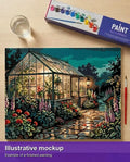 Thumbnail for Valmiin numeromaalauksen havainnekuva - Greenhouse at Night 2 50x40cm