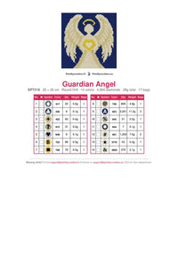 Thumbnail for Guardian Angel timanttimaalauksen värikartta – 14 DMC-väriä