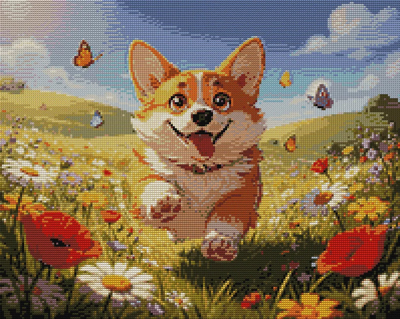 Timanttikuvio - Joyful Corgi Adventure