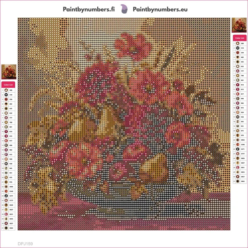 Harvest Basket timanttimaalauksen liimapintainen canvas 30x30cm