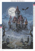 Thumbnail for Haunted Castle timanttimaalauksen liimapintainen canvas 40x60cm