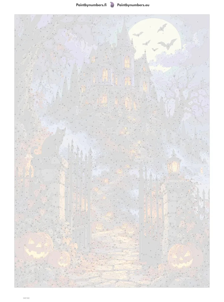 Numeromaalaus: Numeroitu kangas - Haunted House on the Hill 50x70cm
