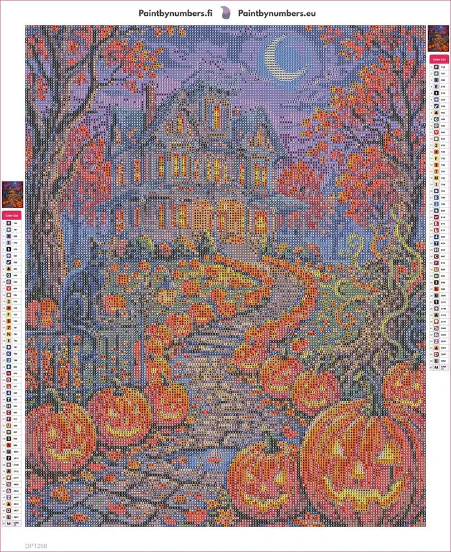 Haunted House Path timanttimaalauksen liimapintainen canvas 40x50cm