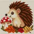 Thumbnail for Hedgehog and Mushroom, 20x20 cm timanttimaalaus – koko kuvion esikatselu ilman lähikuvaa
