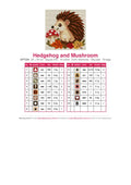 Thumbnail for Hedgehog and Mushroom timanttimaalauksen värikartta – 15 DMC-väriä