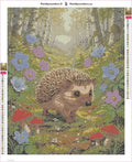 Thumbnail for Hedgehog in the Woods timanttimaalauksen liimapintainen canvas 40x50cm