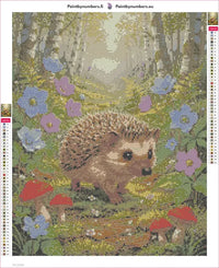 Thumbnail for Hedgehog in the Woods timanttimaalauksen liimapintainen canvas 40x50cm