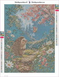 Thumbnail for Hedgehog Trail timanttimaalauksen liimapintainen canvas 30x40cm