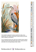 Thumbnail for Värikartta ja ohjeet - Heron in Reeds 40x70cm