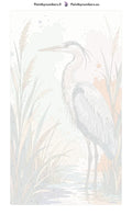 Thumbnail for Numeroitu kangas - Heron in Reeds 40x70cm