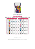 Thumbnail for Highland Cow timanttimaalauksen värikartta – 20 DMC-väriä