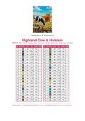 Thumbnail for Highland Cow & Holstein timanttimaalauksen värikartta – 40 DMC-väriä
