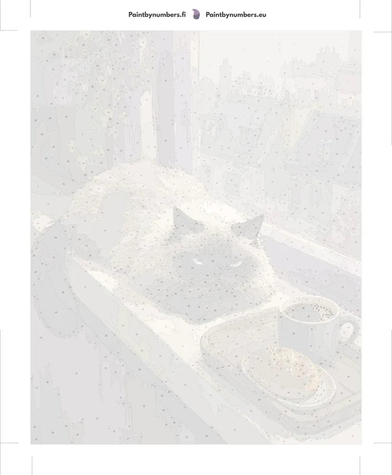 Numeroitu kangas - Himalayan Cat and Coffee 40x50cm