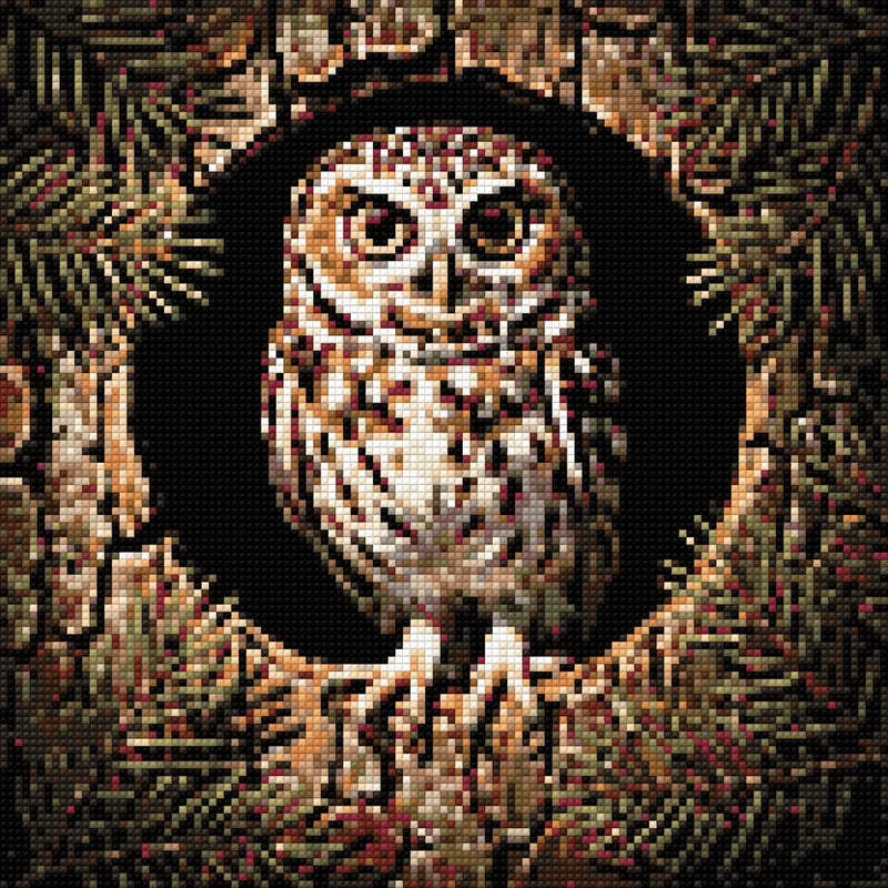 Timanttikuvio - Hollow Tree Owl