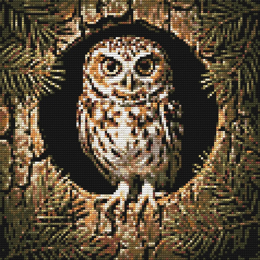 Timanttikuvio - Hollow Tree Owl
