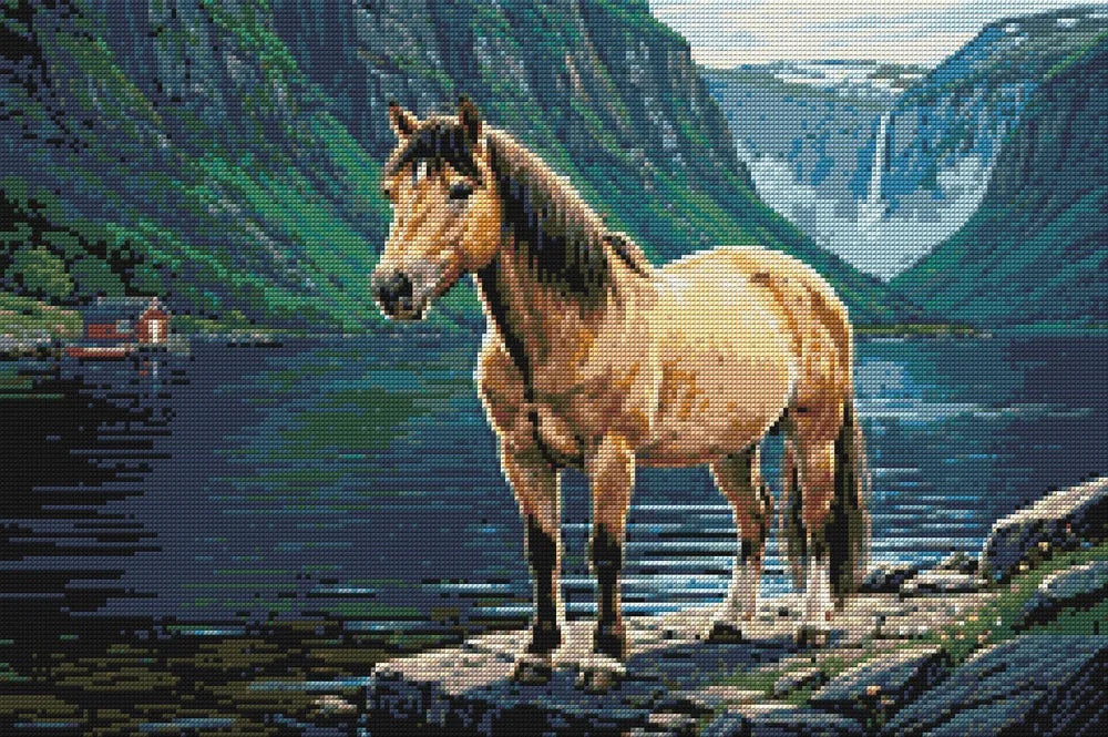 Timanttikuvio - Horse by the Water
