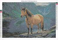 Thumbnail for Horse by the Water timanttimaalauksen liimapintainen canvas 60x40cm