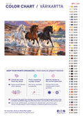 Thumbnail for Numeromaalaus: Värikartta ja ohjeet - Horses in the Surf 70x40cm