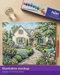 Thumbnail for Valmiin numeromaalauksen havainnekuva - House with Flower Garden 50x40cm