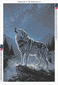 Thumbnail for Howling the Moon timanttimaalauksen liimapintainen canvas 40x60cm