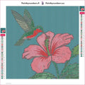 Thumbnail for Hummingbird and Hibiscus timanttimaalauksen liimapintainen canvas 30x30cm