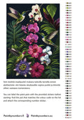 Thumbnail for Värikartta ja ohjeet - Hummingbirds and Orchids 50x70cm