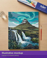 Thumbnail for Valmiin numeromaalauksen havainnekuva - Iceland Travel Poster 40x50cm