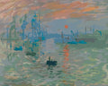 Thumbnail for Numeromaalaus Monet’n teoksesta Impressio, auringonnousu: soutuvene usvaisessa satamassa oranssin auringon alla