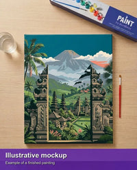 Thumbnail for Valmiin numeromaalauksen havainnekuva - Indonesia Travel Poster 40x50cm