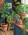 Thumbnail for Indoor Greenery Collection, 40x50 cm timanttimaalaus – lopullisen kuvion esikatselu