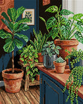 Thumbnail for Indoor Greenery Collection, 40x50 cm timanttimaalaus – koko kuvion esikatselu ilman lähikuvaa