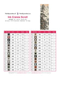 Thumbnail for Ink Cranes Scroll timanttimaalauksen värikartta – 28 DMC-väriä