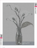 Thumbnail for Ink Study of Calla Lilies timanttimaalauksen liimapintainen canvas 30x40cm