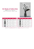 Thumbnail for Ink Study of Calla Lilies timanttimaalauksen värikartta – 10 DMC-väriä