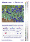 Thumbnail for Paint by numbers color chart - Irises - väriluettelo ja ohjeet