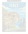Thumbnail for Numeroitu kangas - Italy Travel Poster 40x50cm