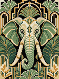 Thumbnail for Ivory Trunk Art Deco, 30x40 cm timanttimaalaus – lopullisen kuvion esikatselu