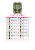 Thumbnail for Ivory Trunk Art Deco timanttimaalauksen värikartta – 27 DMC-väriä