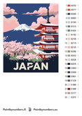 Thumbnail for Värikartta ja ohjeet - Japan Travel Poster 40x50cm