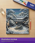 Thumbnail for Valmiin numeromaalauksen havainnekuva - Japanese Courtyard in Snow 50x50cm