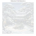 Thumbnail for Numeroitu kangas - Japanese Courtyard in Snow 50x50cm