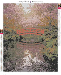 Thumbnail for Red Bridge timanttimaalauksen liimapintainen canvas 40x50cm
